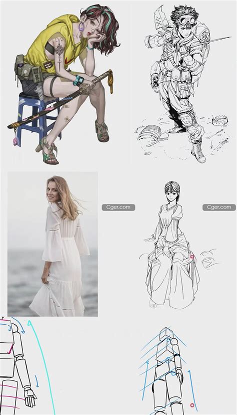 Stylize cartoon to comic-realism characters. . Dynamic and stylish character design course by heo sung moo